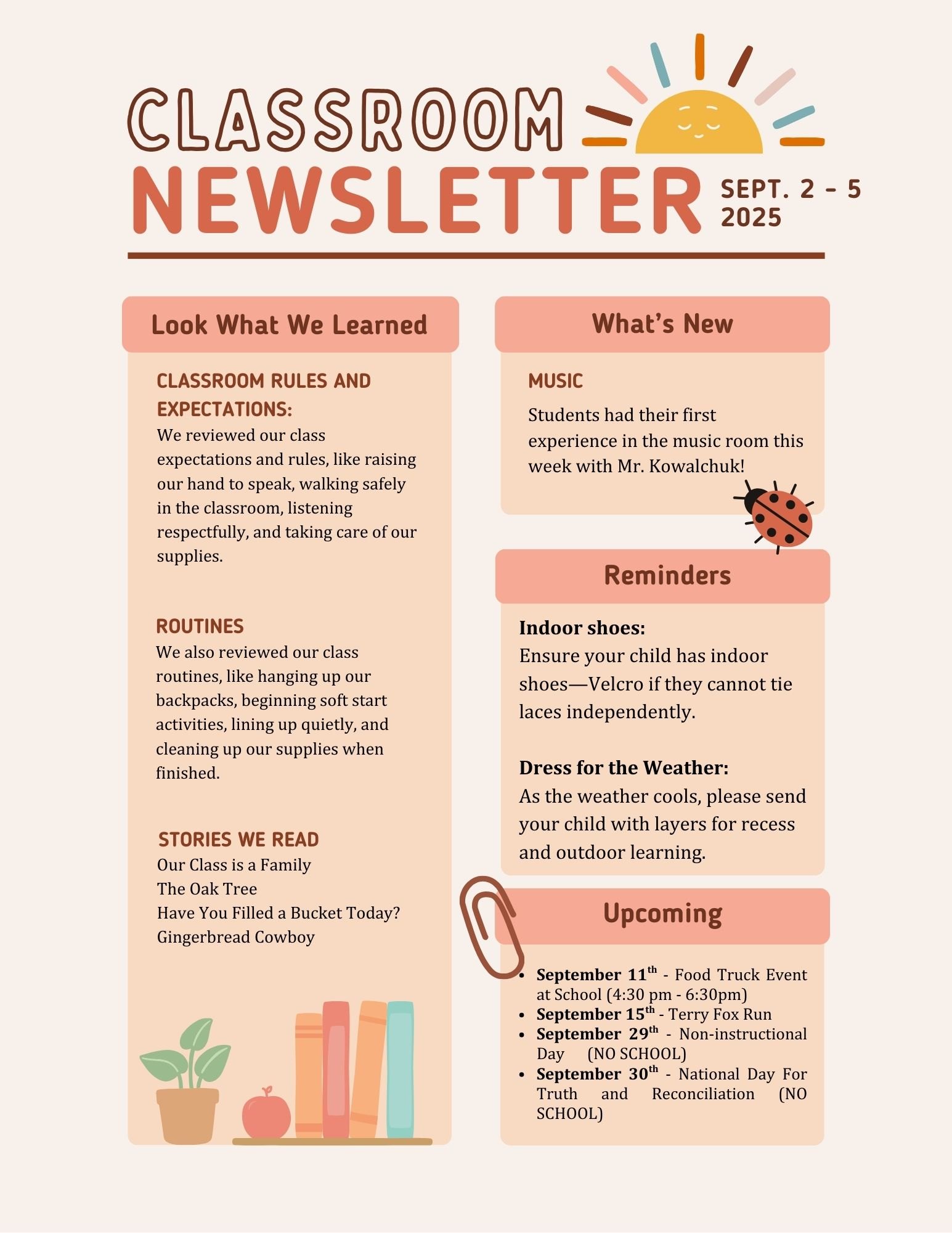 Colourful Bright Classroom Newsletter